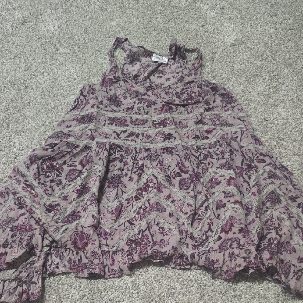 FREE PEOPLE INTIMATES ● SIZE XS ● FLORAL PURPLE AND GREY ● SOFT